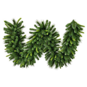 Vickerman G193617 - 9 ft Green Mixed Pine Christmas Garland - Unlit