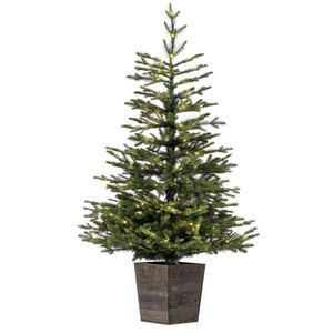 Vickerman G201641LED - 4 ft Gibson Slim Potted Pine Prelit Warm White LED Christmas Tree