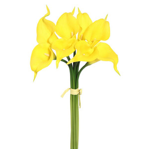  Vickerman FD170304 - 14'' Artificial Yellow Calla Lily - 8 Pack 