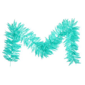 Vickerman K161014 - 9 ft Aqua Fir Christmas Garland - Unlit