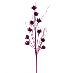 Vickerman QG224470 - 30 in. Fuchsia Mini Flower Glitter Artificial Spray - 6 Pack