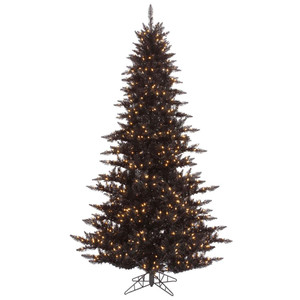 Vickerman K161786LED - 10 ft Black Fir Prelit Warm White LED Christmas Tree