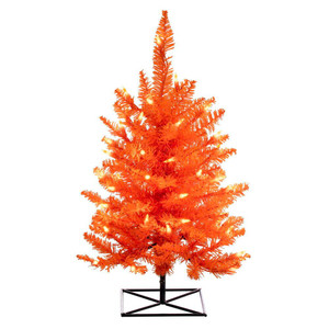 Vickerman K162331LED - 3 ft Orange Fir Prelit Orange LED Christmas Tree