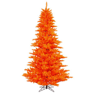 Vickerman K162381LED - 9 ft Orange Fir Prelit Orange LED Christmas Tree