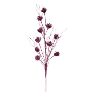 Vickerman QG224479 - 30 in. Pink Mini Flower Glitter Artificial Spray - 6 Pack