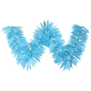 Vickerman K164314 - 9 ft Sky Blue Fir Christmas Garland - Unlit