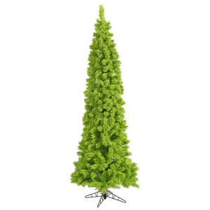  Vickerman K168587 10ft Flocked Lime Pencil Fir Christmas Tree 