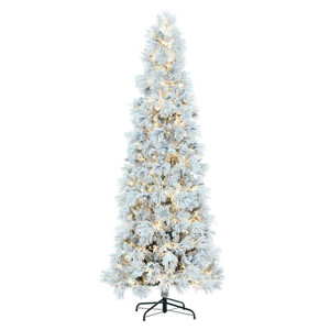 Vickerman K171081LED - 9 ft Flocked Atka Pine Prelit Warm White LED Christmas Tree