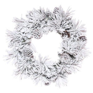 Vickerman K171230 - 30" Flocked Atka Pine Wreath