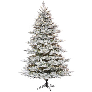 Vickerman K173366LED - 6.5 ft Flocked Kiana Pine Prelit Warm White LED Christmas Tree