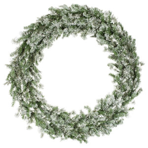 Vickerman K173561LED - 60" Flocked Kiana Wreath with Warm White LED Lights