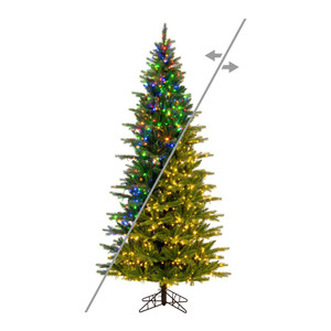 Vickerman K186268LEDCC - 6.5 ft Balsam Spruce Slim Prelit Color Changing LED Christmas Tree