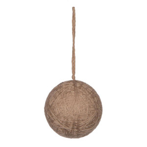 Vickerman JE220365 - 4 inch Natural Wool Wrapped Ball Christmas Ornament - 4 Pack