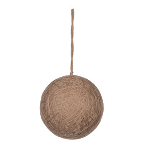 Vickerman JE220565 - 5 inch Natural Wool Wrapped Ball Christmas Ornament - 2 Pack