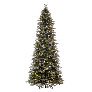Vickerman K224586LED - 10 ft Frosted Douglas Slim Prelit Warm White LED Christmas Tree