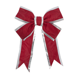 Vickerman L130536 - 3 ft Red-Silver Nylon Outdoor Bow
