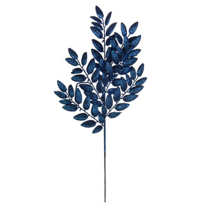 Vickerman L147902 - 22 in. Blue Glitter Honey Locust Artificial Spray - 6 Pack