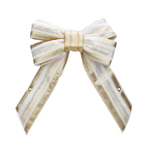 Vickerman L131512 - 12 inch Champagne Fabric Outdoor Bow