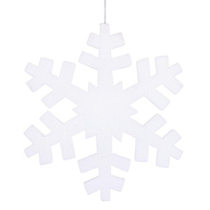 Vickerman L134601 - 18 inch White Glitter Snowflake Christmas Ornament