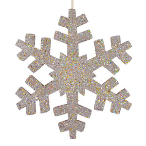 Vickerman L134611 - 18 inch Champagne Glitter Snowflake Christmas Ornament