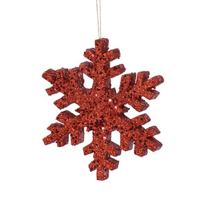Vickerman L134703 - 24 inch Red Glitter Snowflake Christmas Ornament