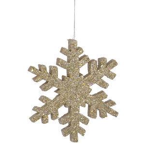 Vickerman L134711 24" Champagne Outdoor Glitter Snowflake