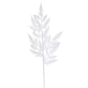 Vickerman L162401 - 28 in. White Glitter Wild Huck Artificial Spray - 6 Pack
