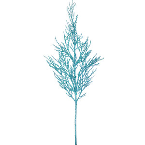 Vickerman L162412 28" Turquoise Glitt Wild Huck Spray 6/Bg 