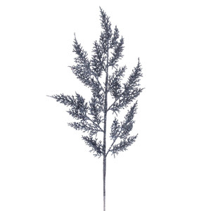 Vickerman L162427 - 28 in. Pewter Glitter Wild Huck Artificial Spray - 6 Pack