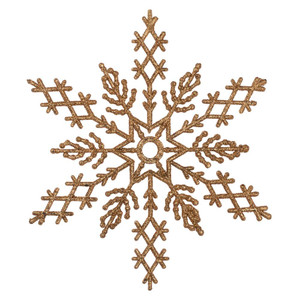 Vickerman M101658 8" Rose Gold Glitter Snowflake 12/Pvc Bx