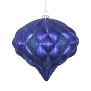 Vickerman M112202 - 5.7 inch Blue Glitter Onion Christmas Ornament