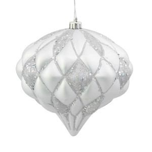 Vickerman M112207 5.7'' Silver Matte-Glitter Diamond