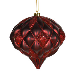 Vickerman M112265 5.7" Burgundy Matte-Glitter Diamond