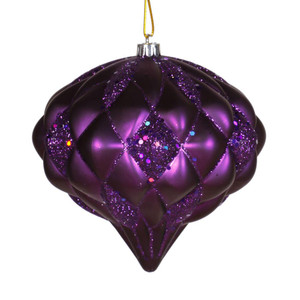 Vickerman M112266 5.7" Purple Matte-Glitter Diamond