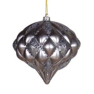 Vickerman M112287 5.7" Pewter Matte-Glitter Diamond