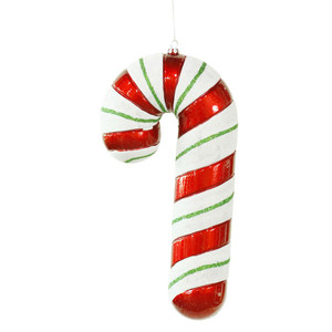 Vickerman M121310 - 10 inch Multi-Color Shiny Candy Cane Christmas Ornament