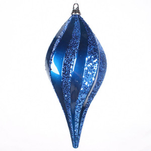 Vickerman M132562 8'' Sea Blue Candy Glitter Swirl Drop