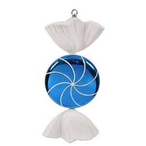 Vickerman M110702 - 18.5 inch Blue White Candy Christmas Ornament