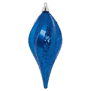 Vickerman M132602 12'' Blue Candy Glitter Swirl Drop