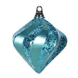 Vickerman M133212 6'' Turquoise Candy Glitt Swirl Diamond