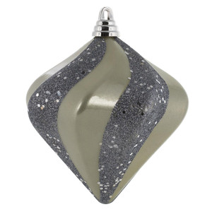 Vickerman M133225 - 6 inch Limestone Glitter Diamond Christmas Ornament