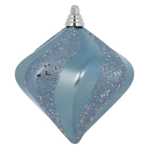 Vickerman M133229 - 6 inch Periwinkle Glitter Diamond Christmas Ornament