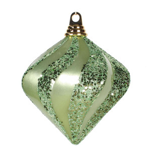 Vickerman M133254 6'' Celadon Candy Glit Swirl Diamond