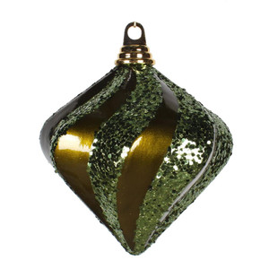 Vickerman M1332OL 6'' Olive Candy Glitter Swirl Diamond