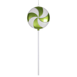 Vickerman M152114 24" Lime-White Green Candy Lollipop