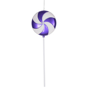 Vickerman M152116 24" Purple-White Candy Lollipop