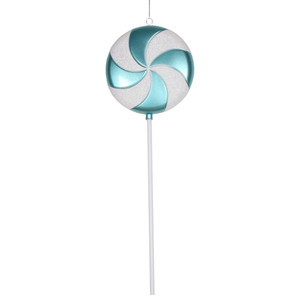 Vickerman M152117 24" Teal-White Candy Lollipop