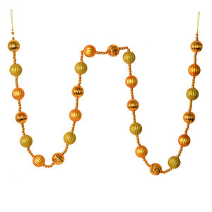 Vickerman M183530 - 6 ft Antique Gold Ball Christmas Garland - Unlit