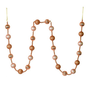Vickerman M183558 - 6 ft Rose Gold Ball Christmas Garland - Unlit