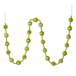 Vickerman M183573 6ft Lime Stripe Ball Ornament Garland